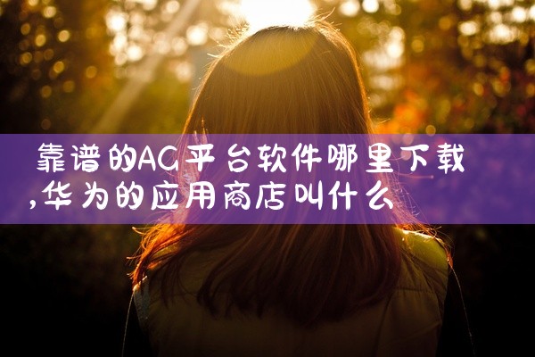靠谱的AG平台软件哪里下载